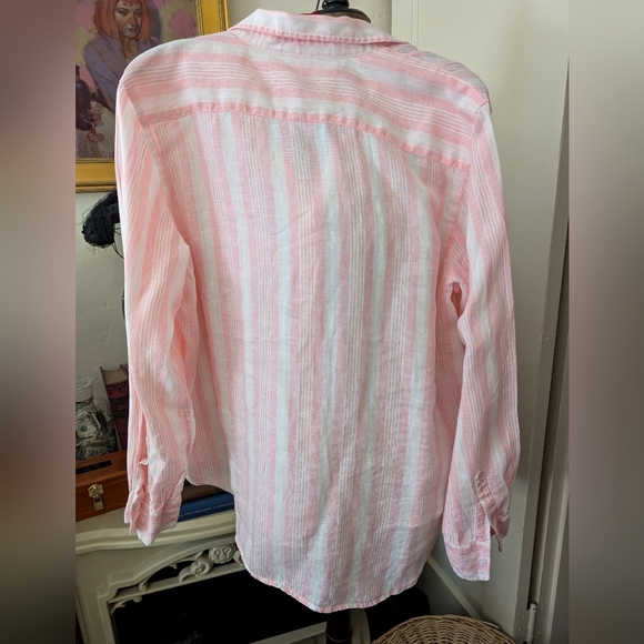 Frank & Eileen l Eileen Striped Linen Long Sleeve Top - Picture 9 of 10